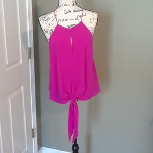 Hot pink halter top